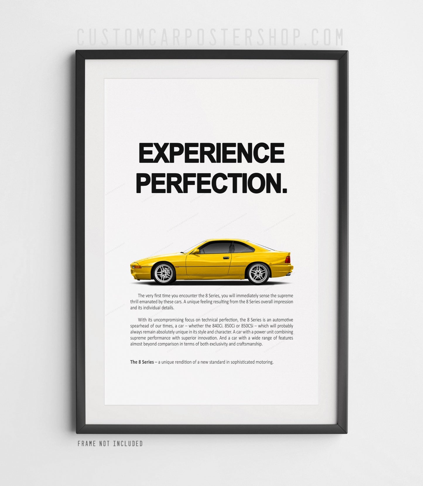 BMW 850CSi (E31) Print Ad - Experience Perfection