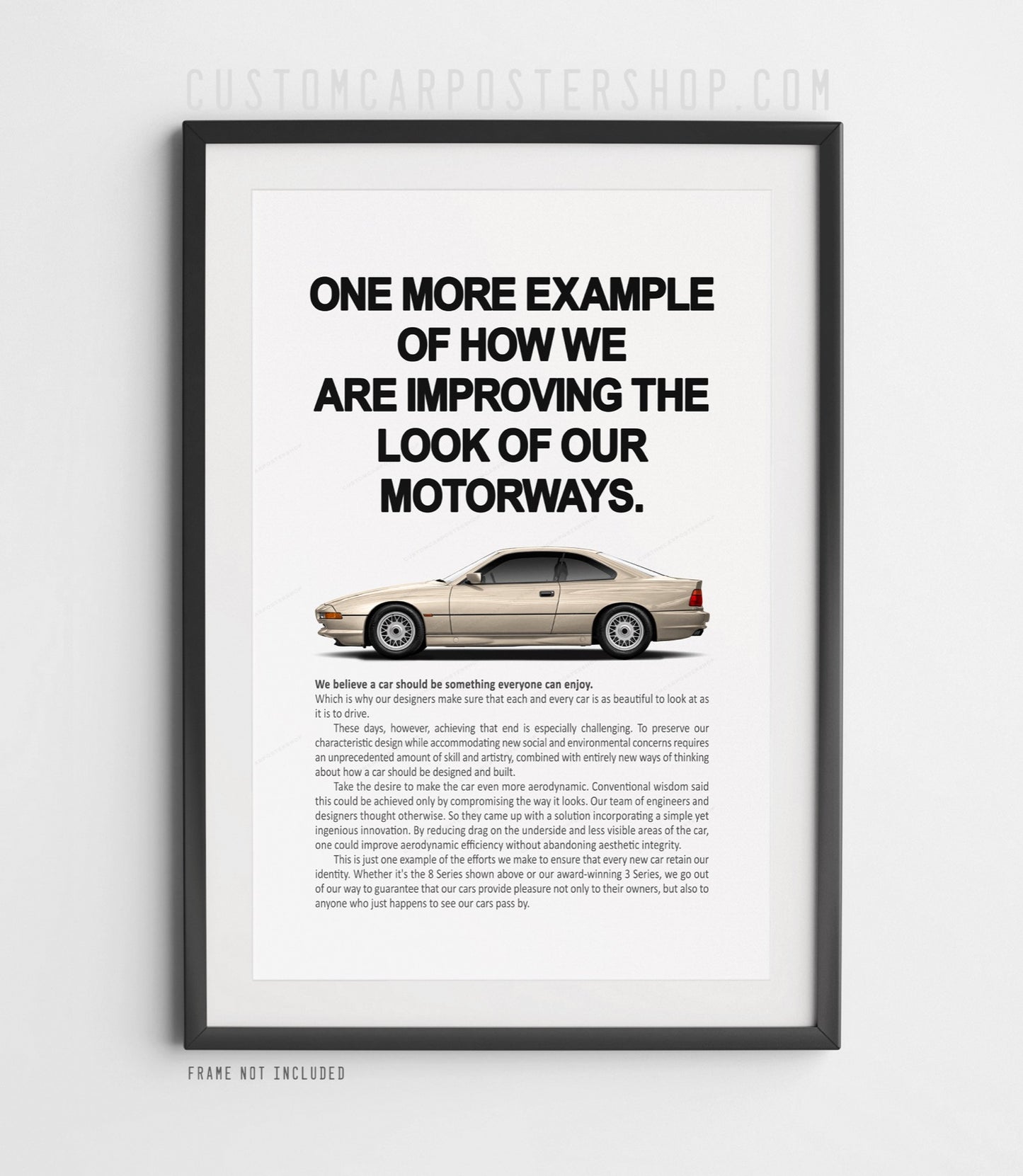 BMW 850i (E31) Remastered Print Ad - Improving the Look
