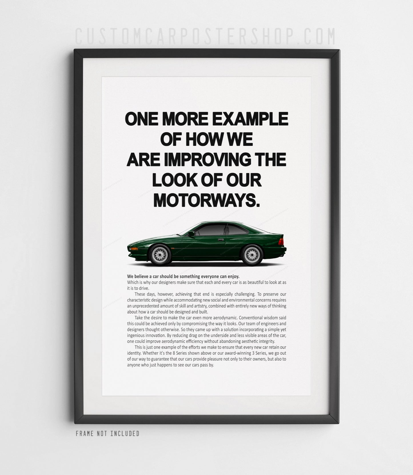 BMW 850i (E31) Remastered Print Ad - Improving the Look