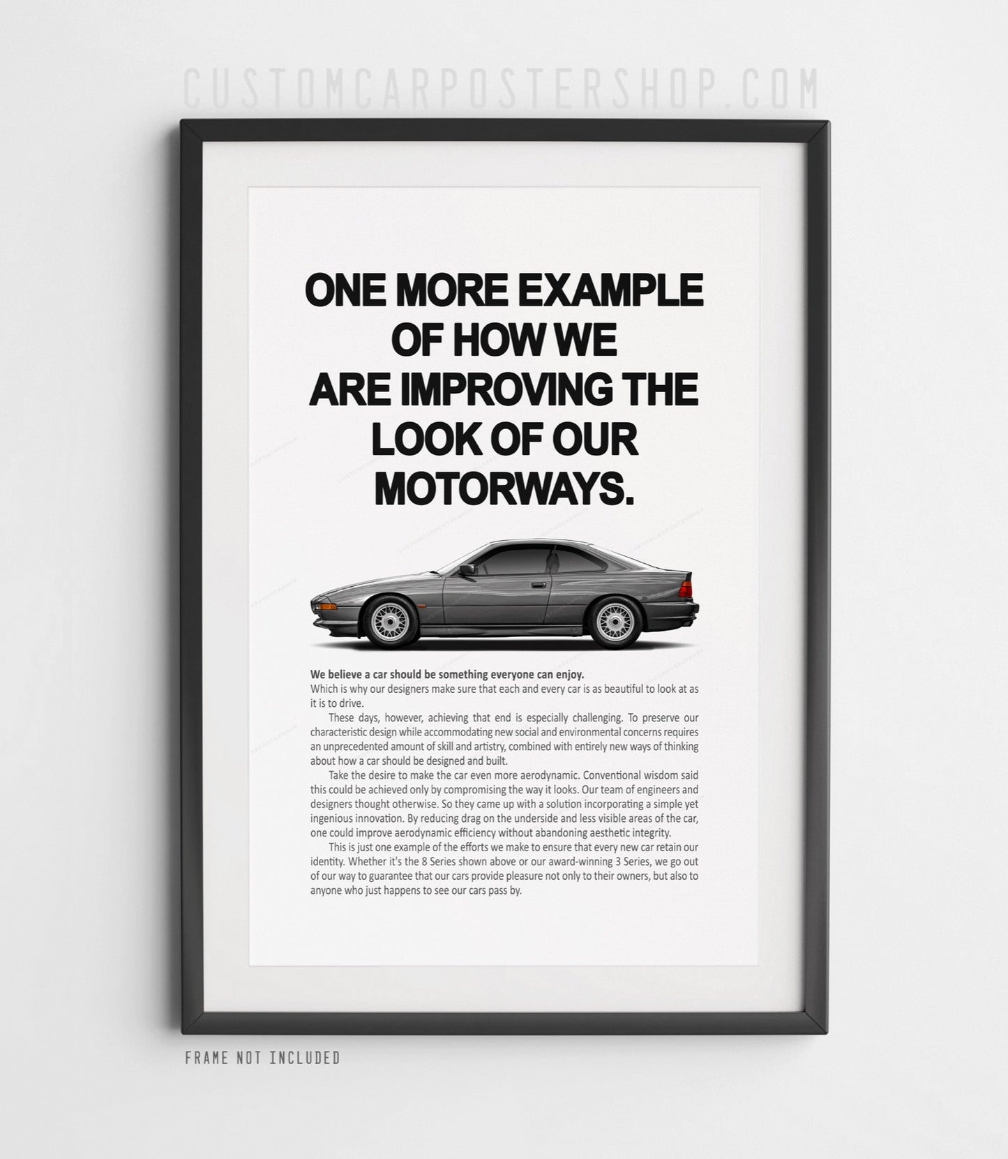 BMW 850i (E31) Remastered Print Ad - Improving the Look
