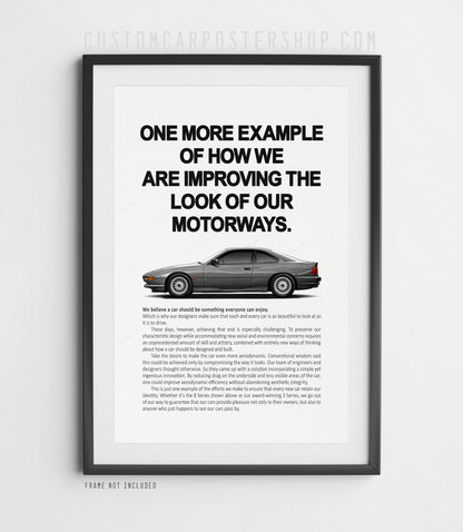 BMW 850i (E31) Remastered Print Ad - Improving the Look