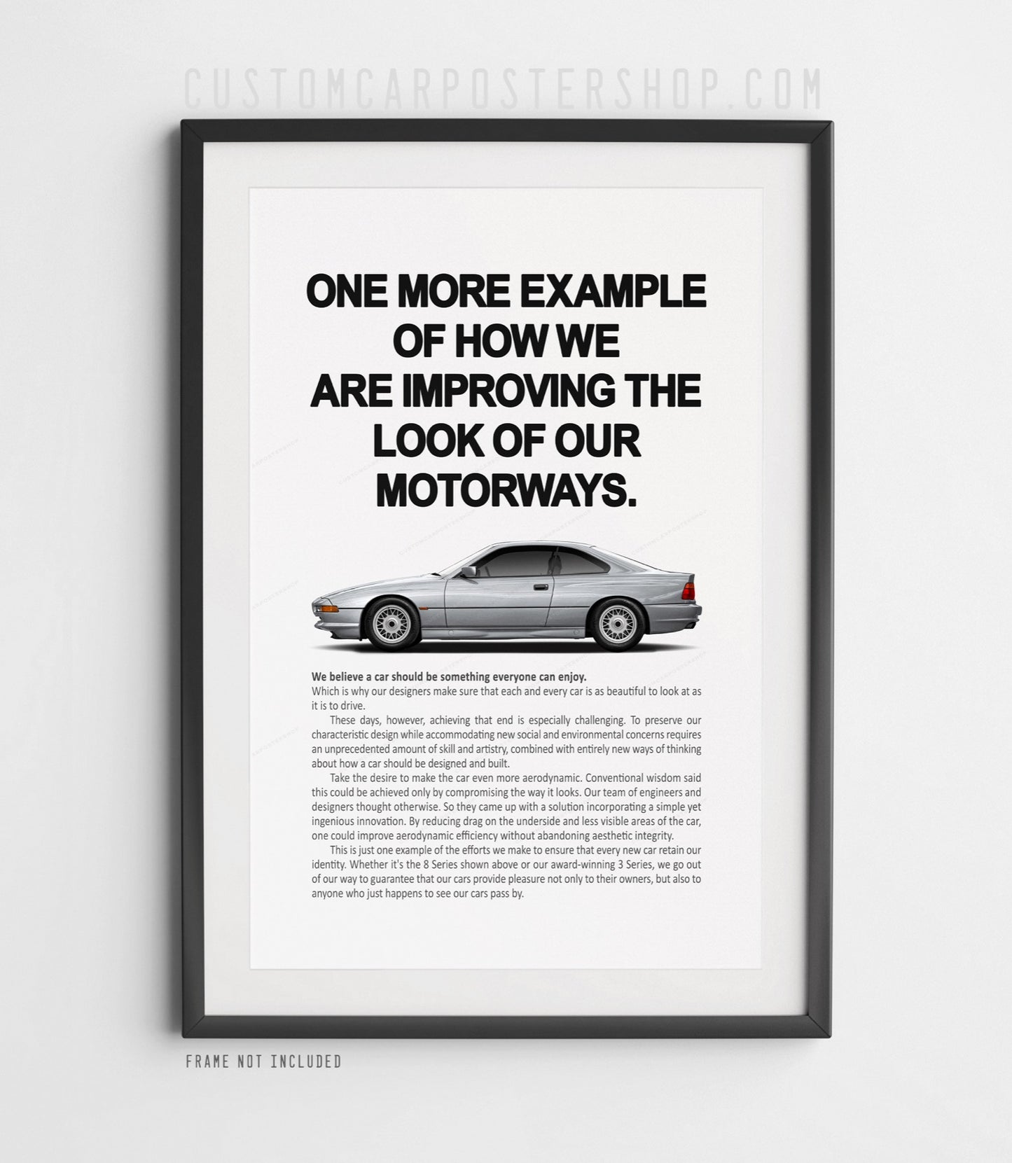 BMW 850i (E31) Remastered Print Ad - Improving the Look
