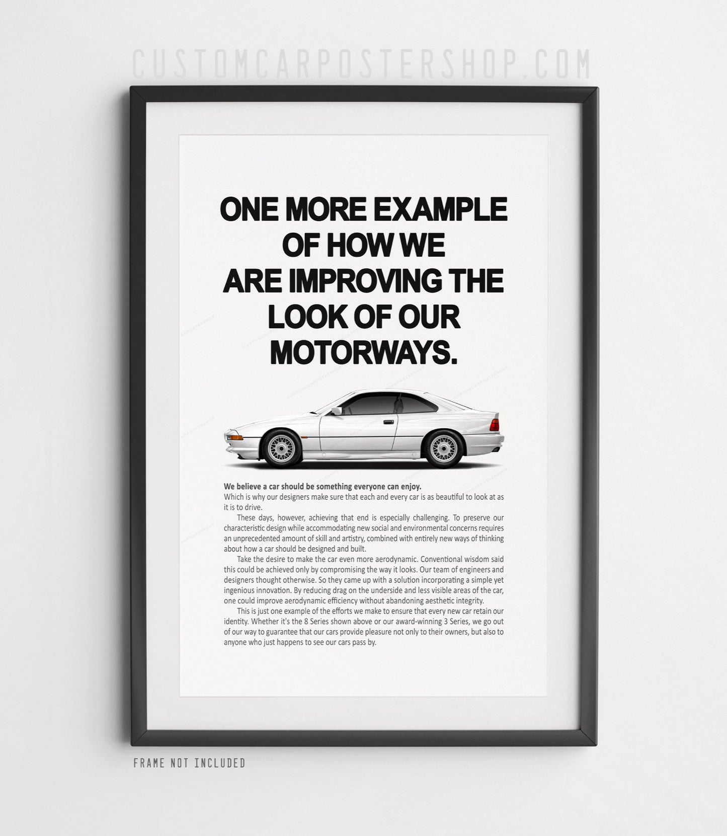 BMW 850i (E31) Remastered Print Ad - Improving the Look