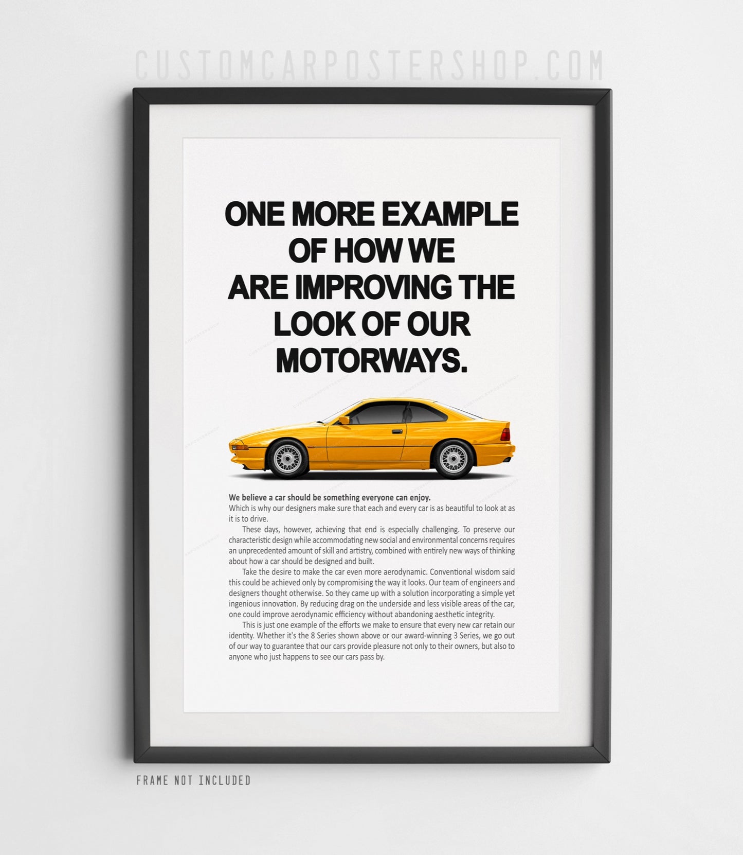 BMW 850i (E31) Remastered Print Ad - Improving the Look