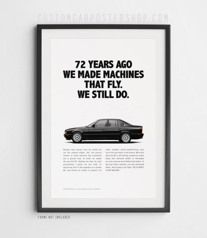 BMW M5 (E34) Print Ad - Machines That Fly