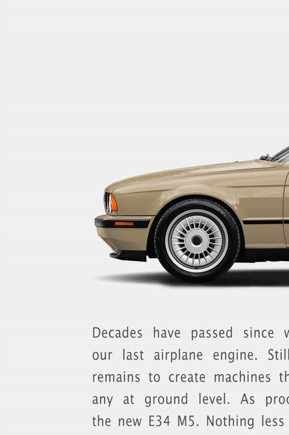 BMW M5 (E34) Print Ad - Machines That Fly