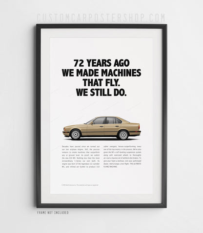 BMW M5 (E34) Print Ad - Machines That Fly