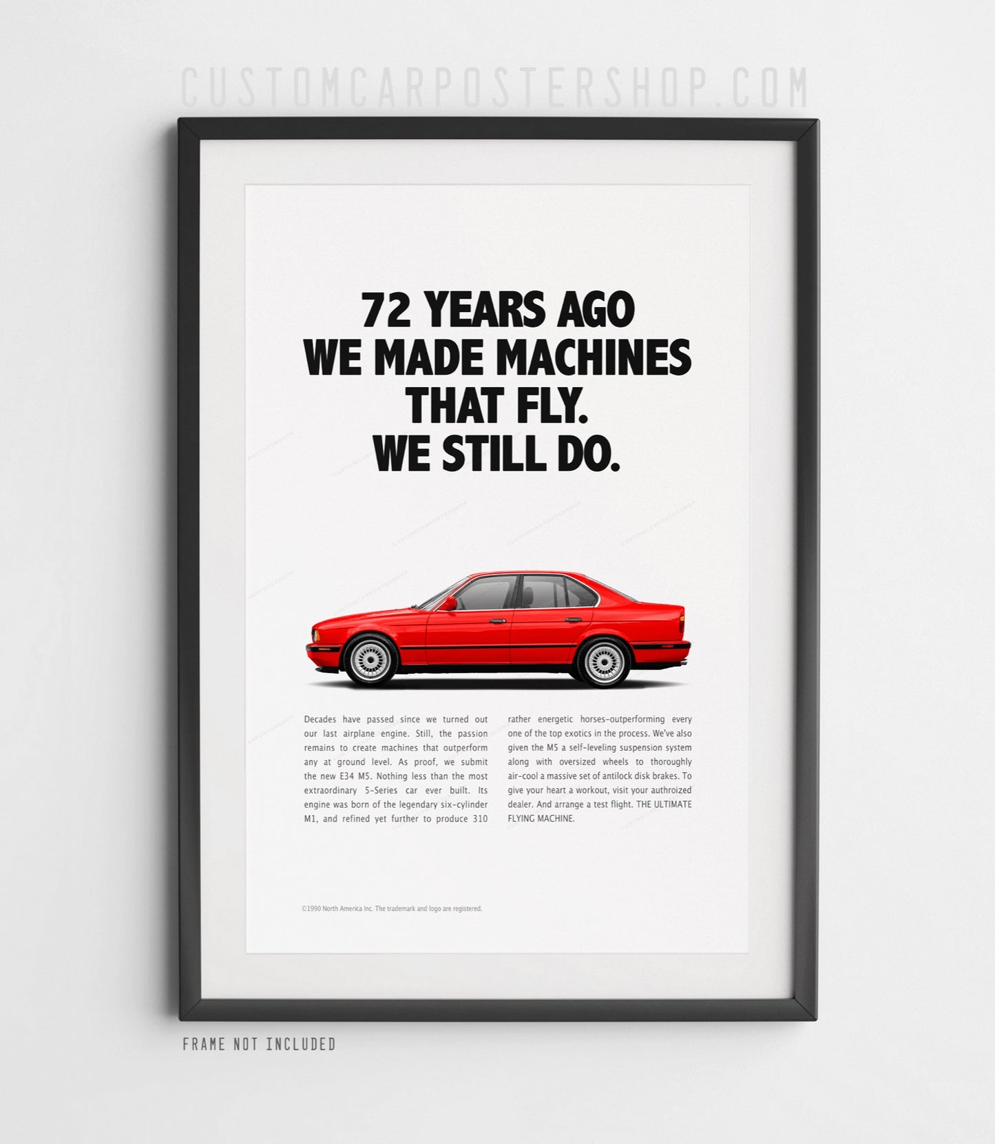 BMW M5 (E34) Print Ad - Machines That Fly
