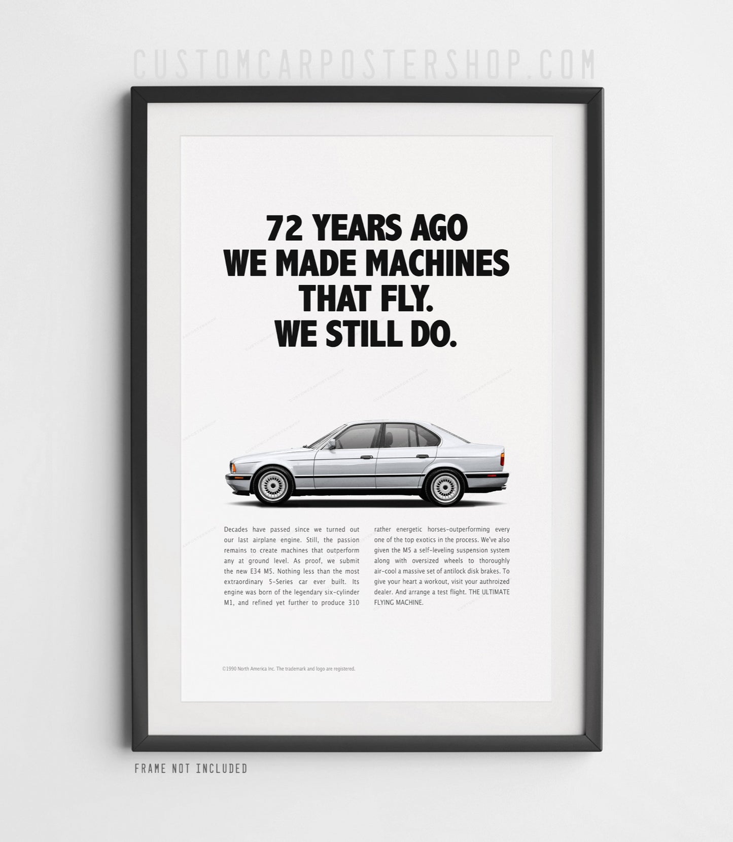 BMW M5 (E34) Print Ad - Machines That Fly