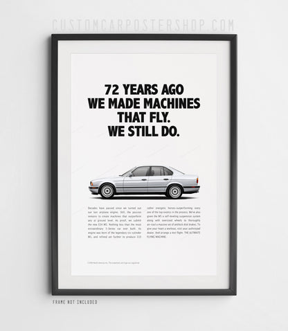 BMW M5 (E34) Print Ad - Machines That Fly