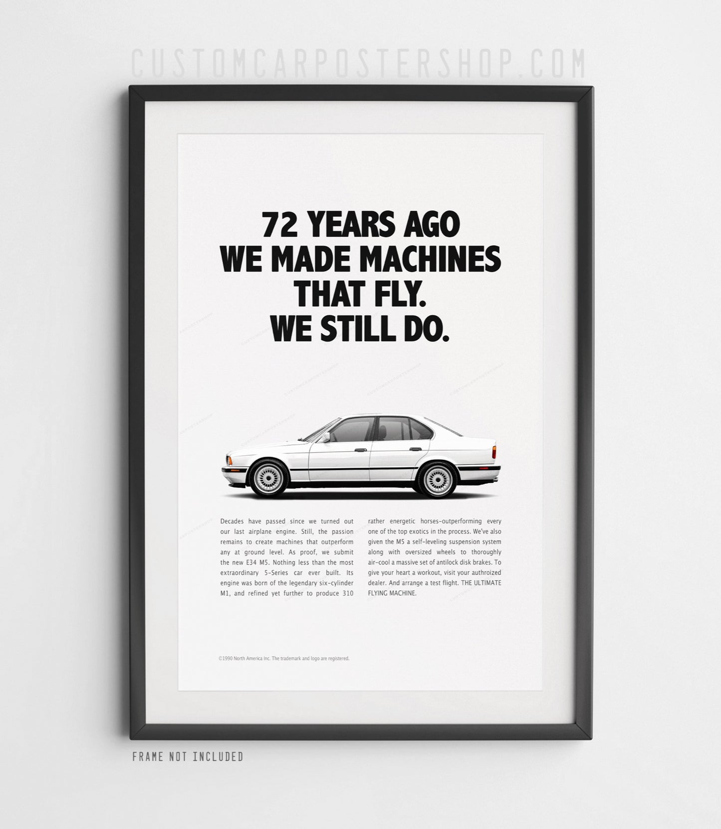 BMW M5 (E34) Print Ad - Machines That Fly