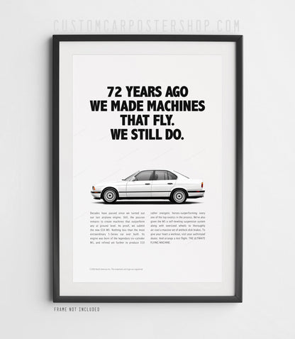 BMW M5 (E34) Print Ad - Machines That Fly