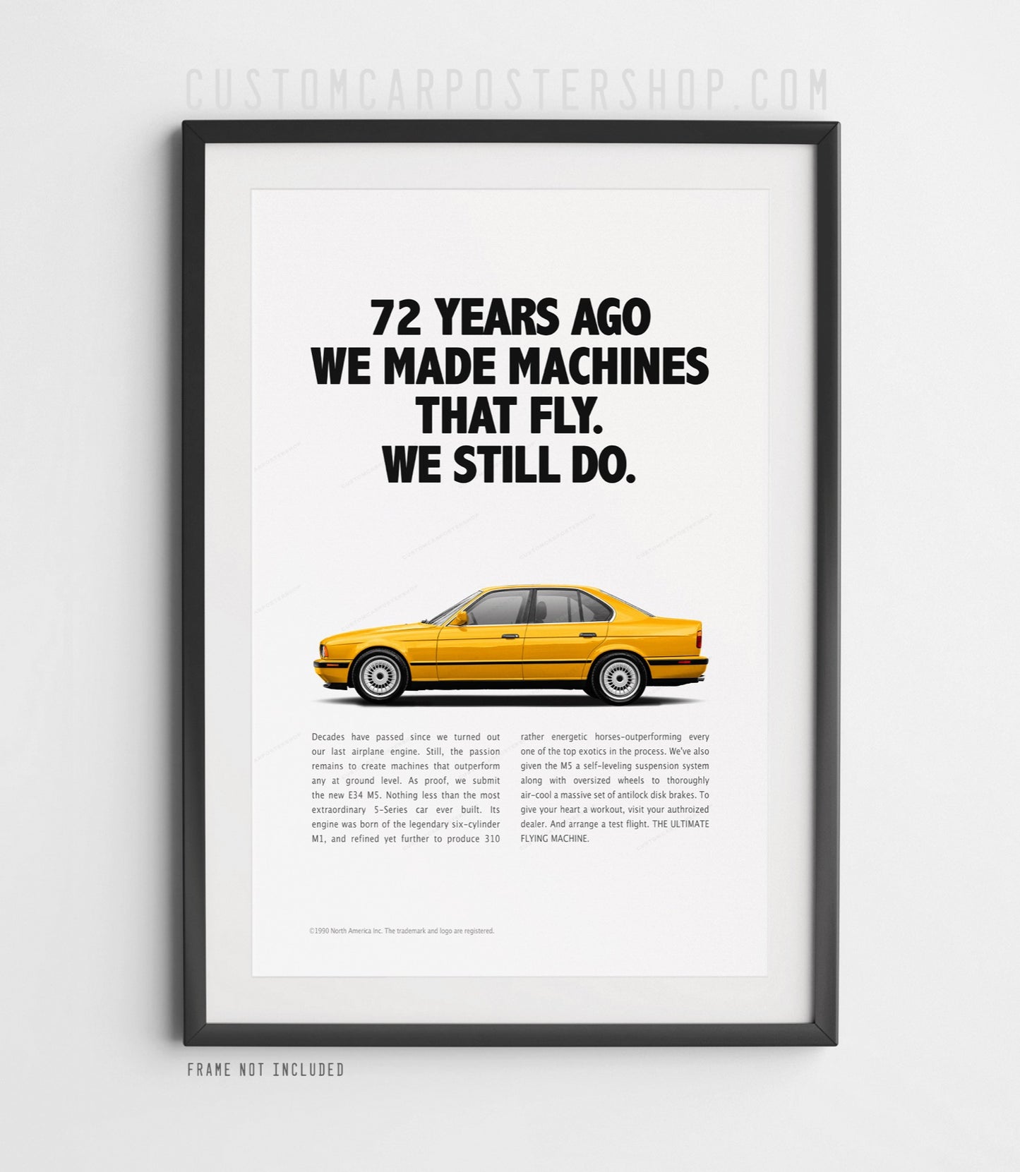 BMW M5 (E34) Print Ad - Machines That Fly