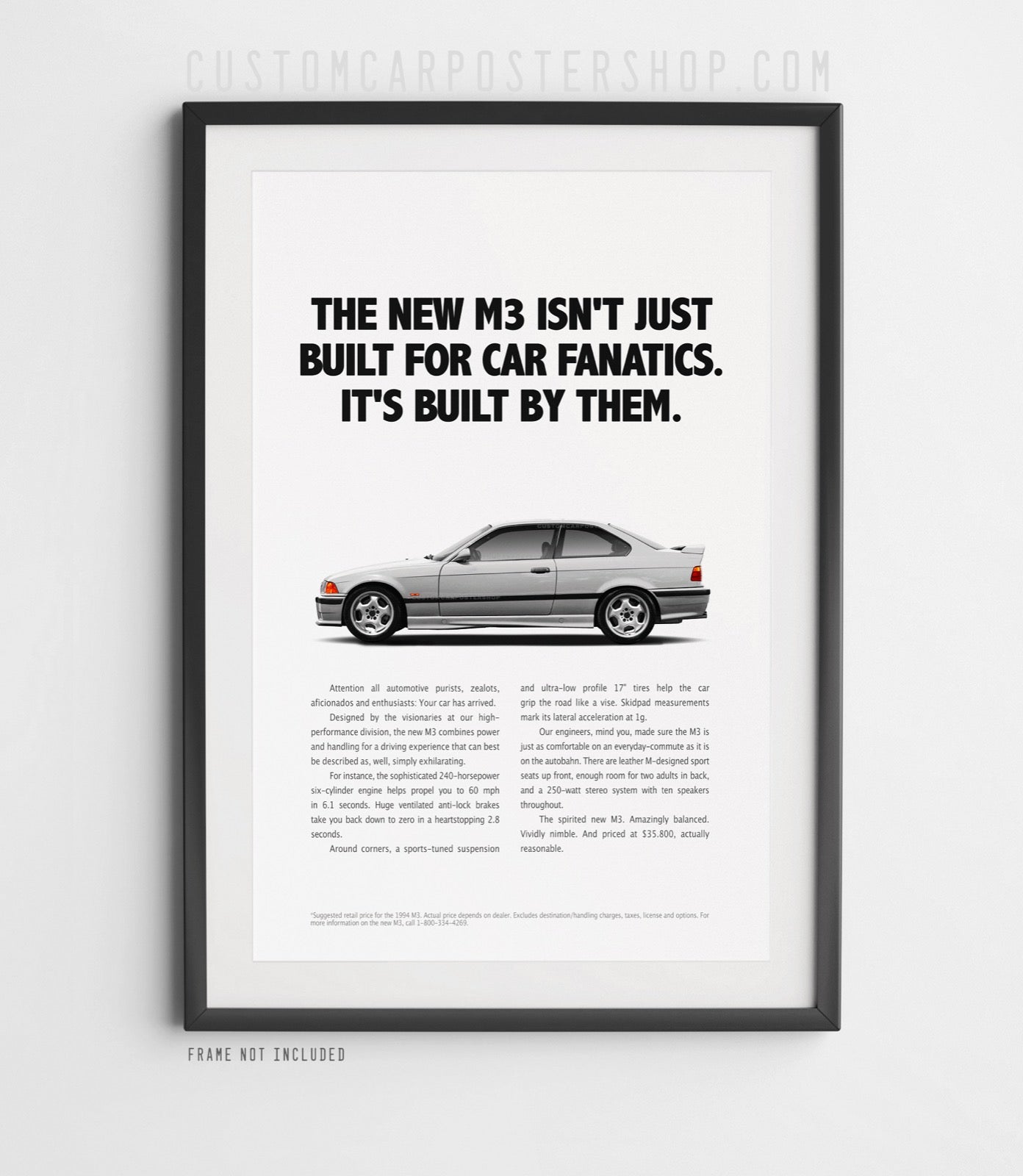 BMW E36 M3 Classic Print Ad - Built by Fanatics