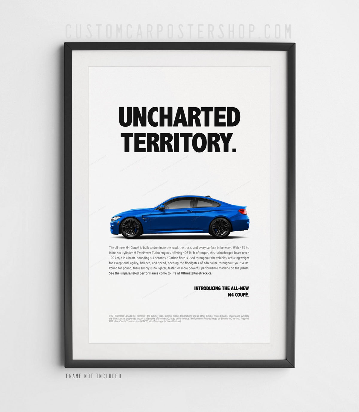 BMW M4 (F82) Remastered Print Ad - Uncharted Territory
