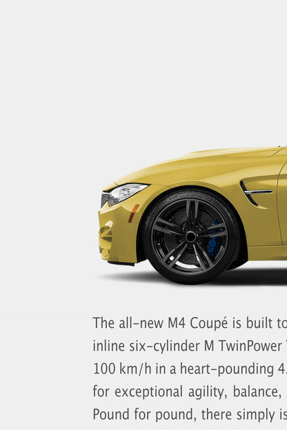 BMW M4 (F82) Remastered Print Ad - Uncharted Territory