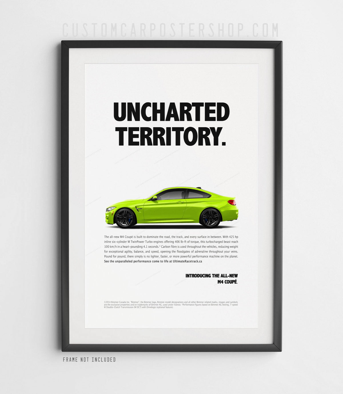 BMW M4 (F82) Remastered Print Ad - Uncharted Territory