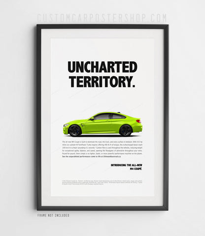BMW M4 (F82) Remastered Print Ad - Uncharted Territory