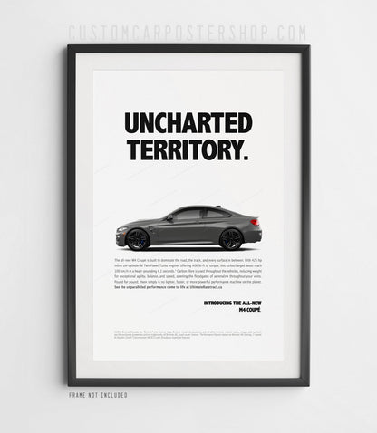 BMW M4 (F82) Remastered Print Ad - Uncharted Territory