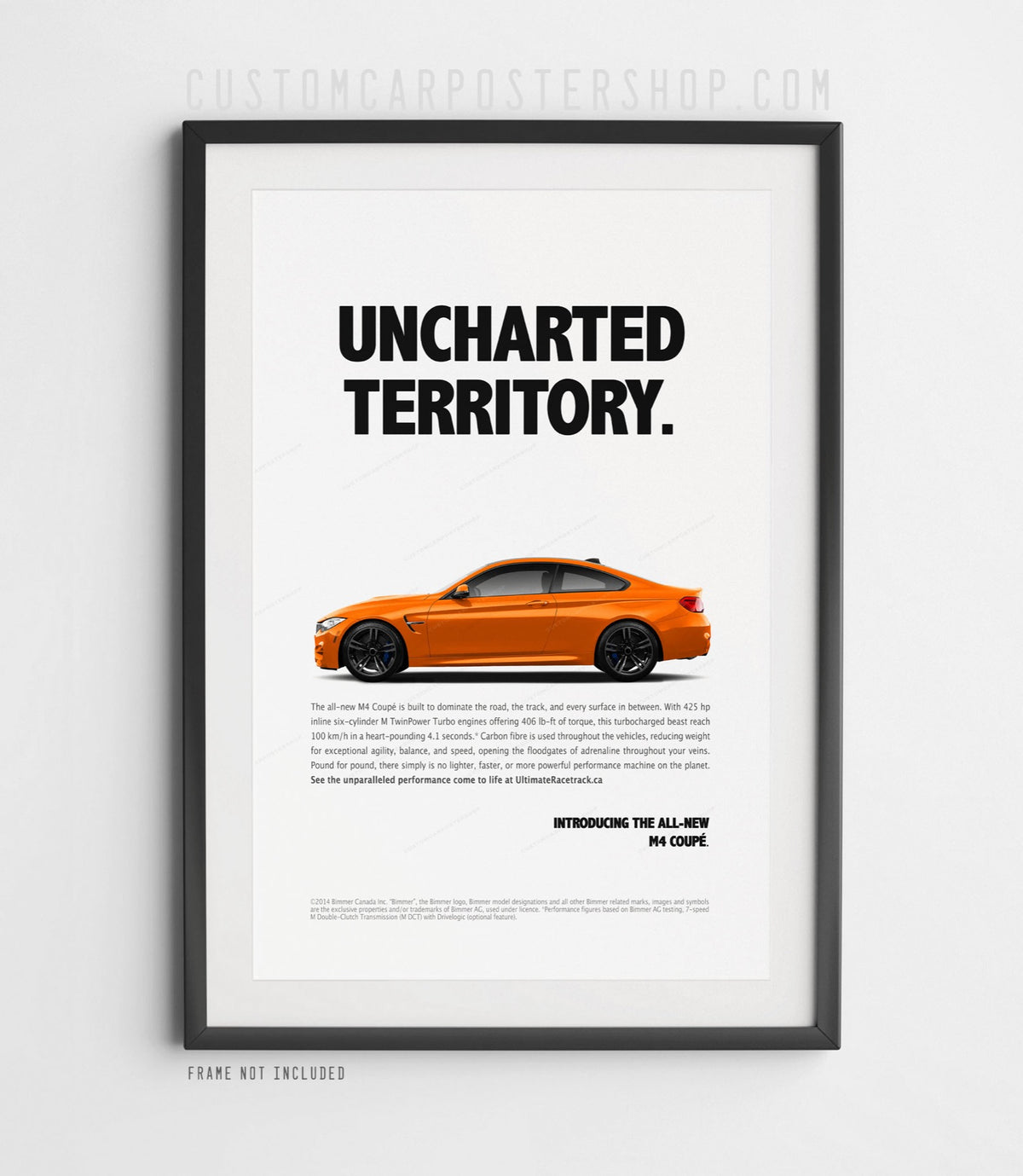 BMW M4 (F82) Remastered Print Ad - Uncharted Territory