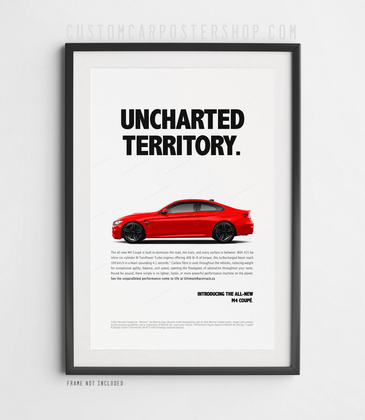 BMW M4 (F82) Remastered Print Ad - Uncharted Territory