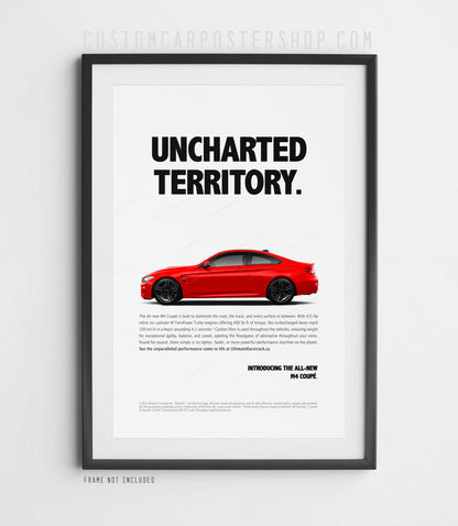 BMW M4 (F82) Remastered Print Ad - Uncharted Territory