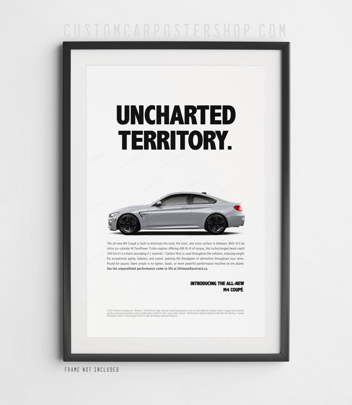 BMW M4 (F82) Remastered Print Ad - Uncharted Territory
