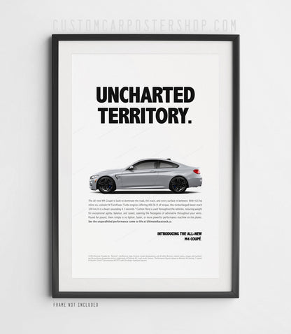 BMW M4 (F82) Remastered Print Ad - Uncharted Territory