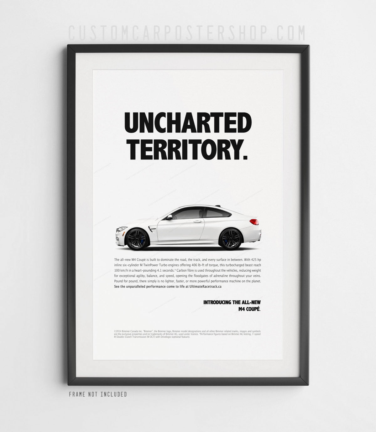 BMW M4 (F82) Remastered Print Ad - Uncharted Territory