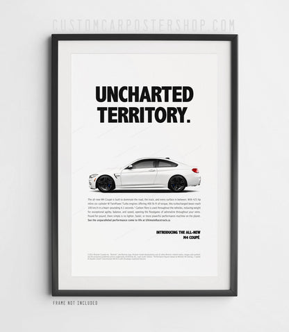 BMW M4 (F82) Remastered Print Ad - Uncharted Territory