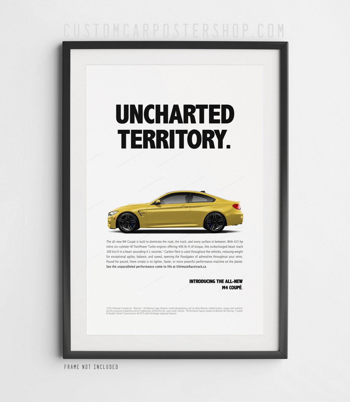 BMW M4 (F82) Remastered Print Ad - Uncharted Territory