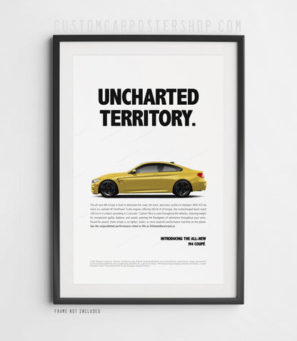 BMW M4 (F82) Remastered Print Ad - Uncharted Territory