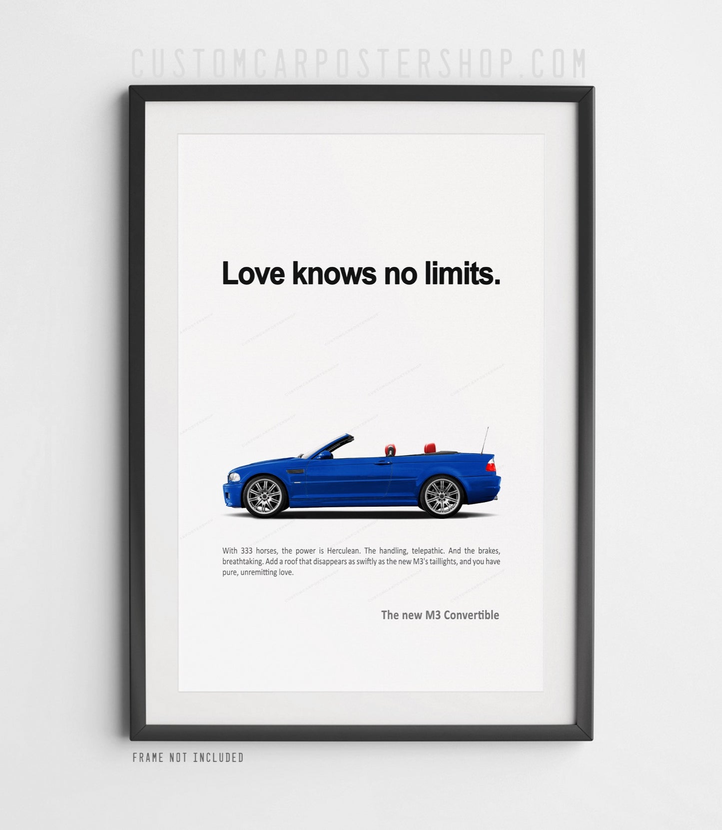 BMW E46 M3 Convertible Classic Print Ad - Love