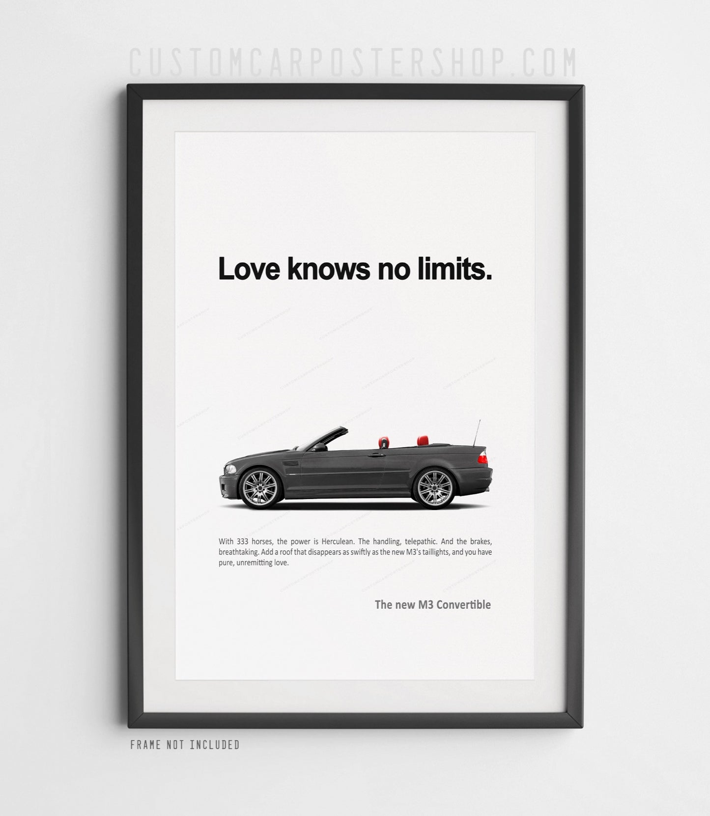 BMW E46 M3 Convertible Classic Print Ad - Love