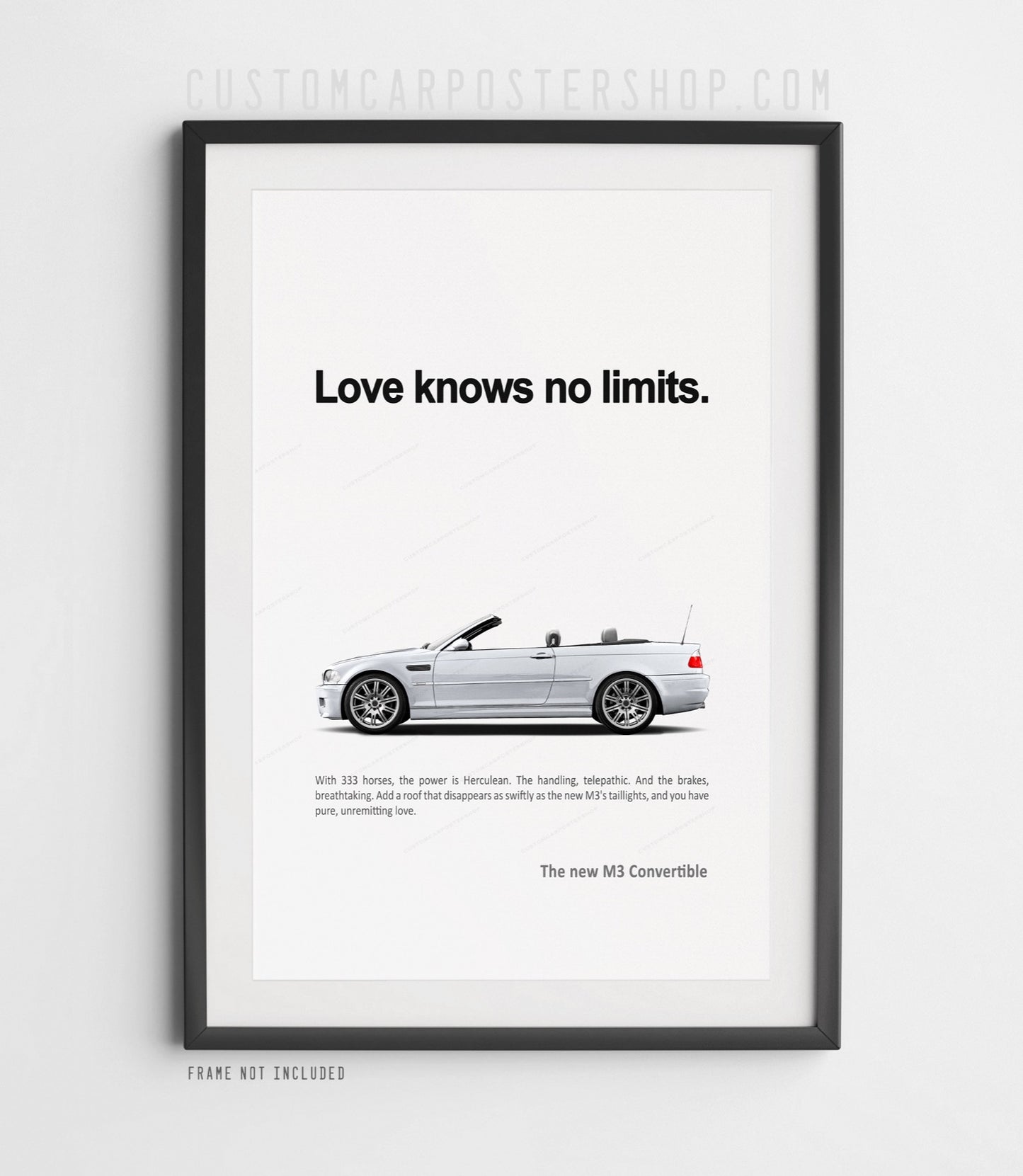 BMW E46 M3 Convertible Classic Print Ad - Love