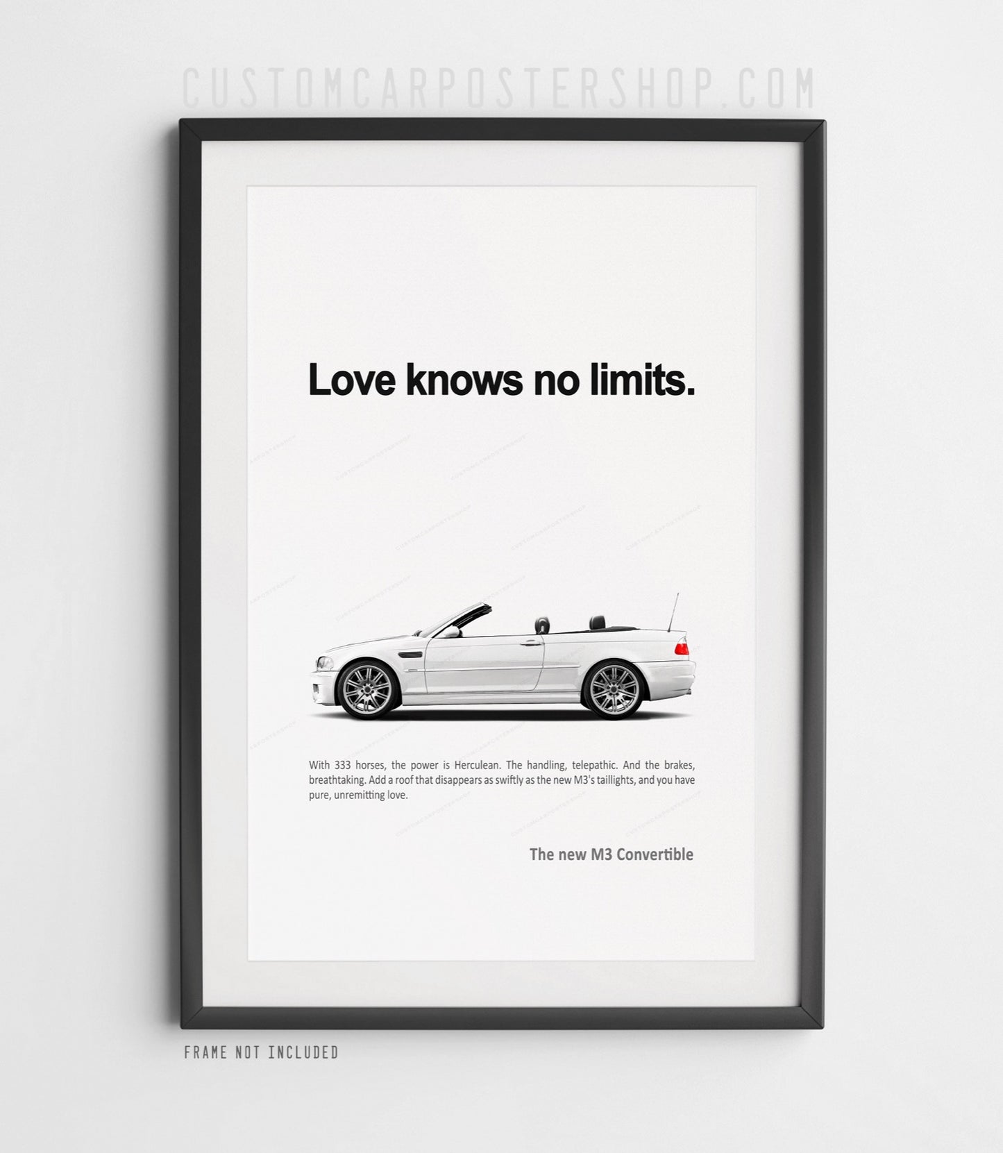 BMW E46 M3 Convertible Classic Print Ad - Love