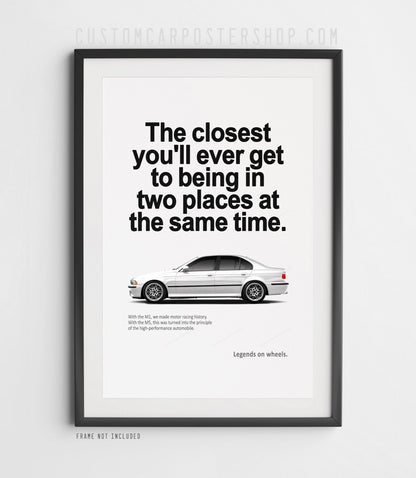 BMW M5 (E39) Print Ad - Two Places