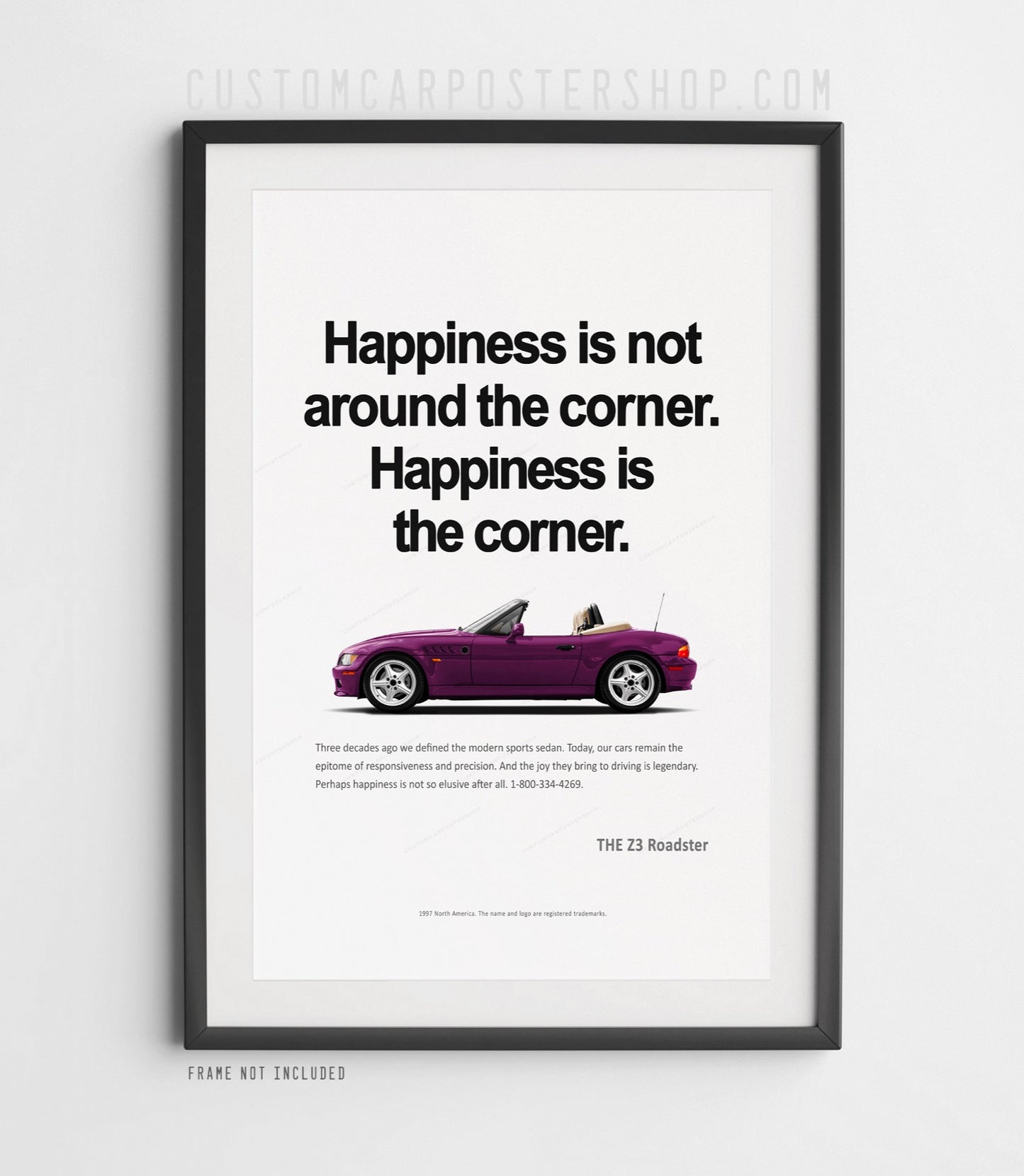 BMW Z3 Roadster Print Ad - Happiness