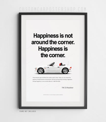 BMW Z3 Roadster Print Ad - Happiness