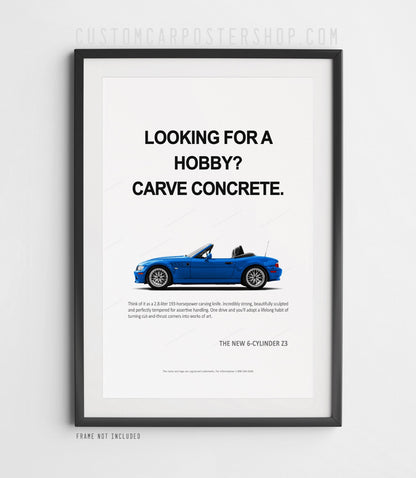 BMW Z3 Roadster Print Ad - Looking for a Hobby