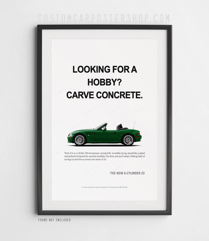 BMW Z3 Roadster Print Ad - Looking for a Hobby