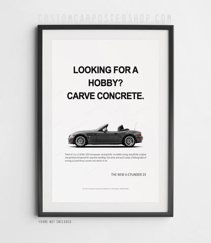 BMW Z3 Roadster Print Ad - Looking for a Hobby