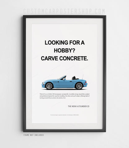BMW Z3 Roadster Print Ad - Looking for a Hobby
