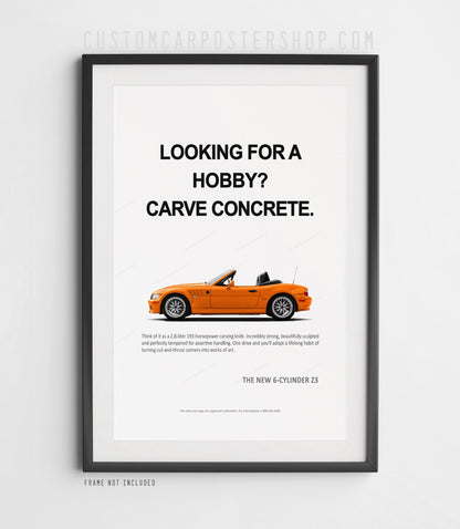 BMW Z3 Roadster Print Ad - Looking for a Hobby