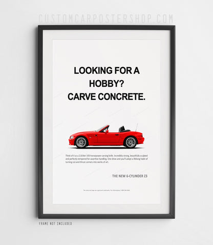 BMW Z3 Roadster Print Ad - Looking for a Hobby