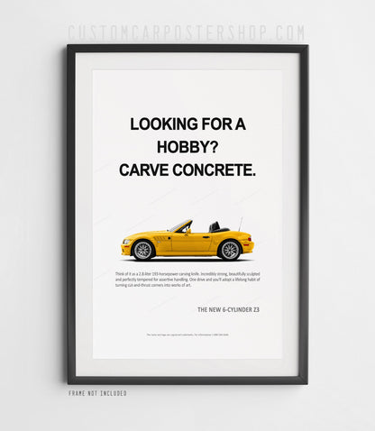 BMW Z3 Roadster Print Ad - Looking for a Hobby