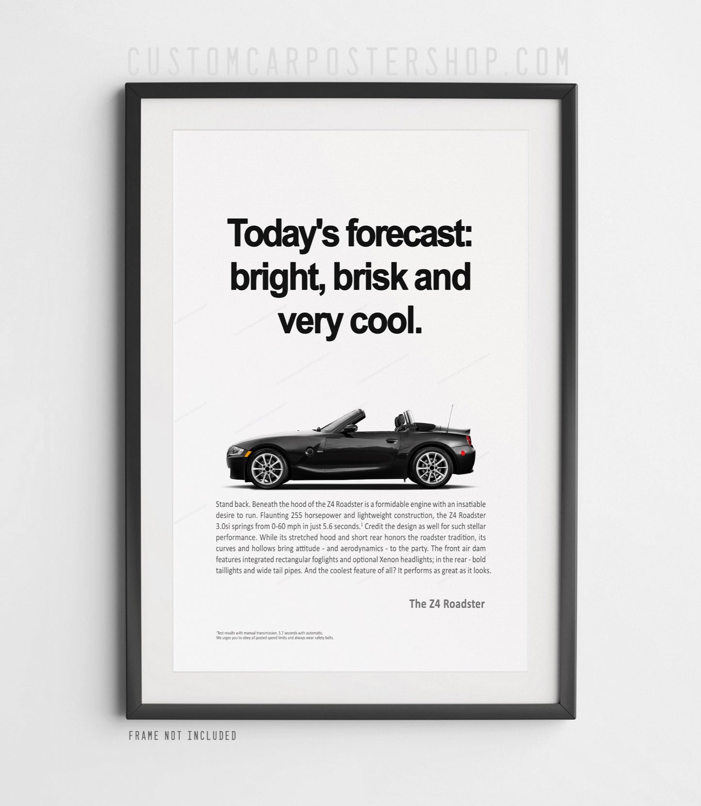 BMW Z4 (E85) Remastered Print Ad - Today's Forecast