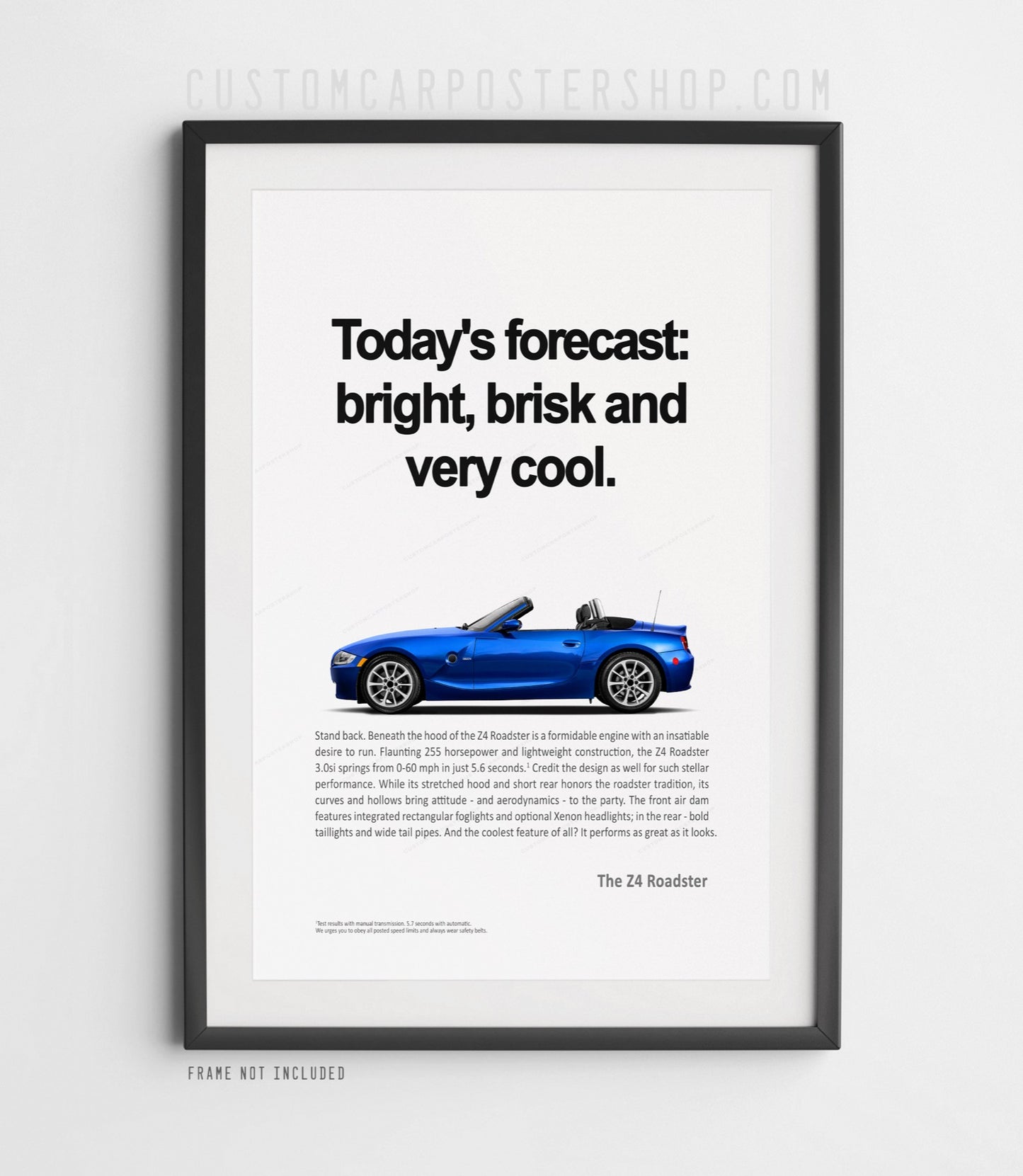 BMW Z4 (E85) Remastered Print Ad - Today's Forecast