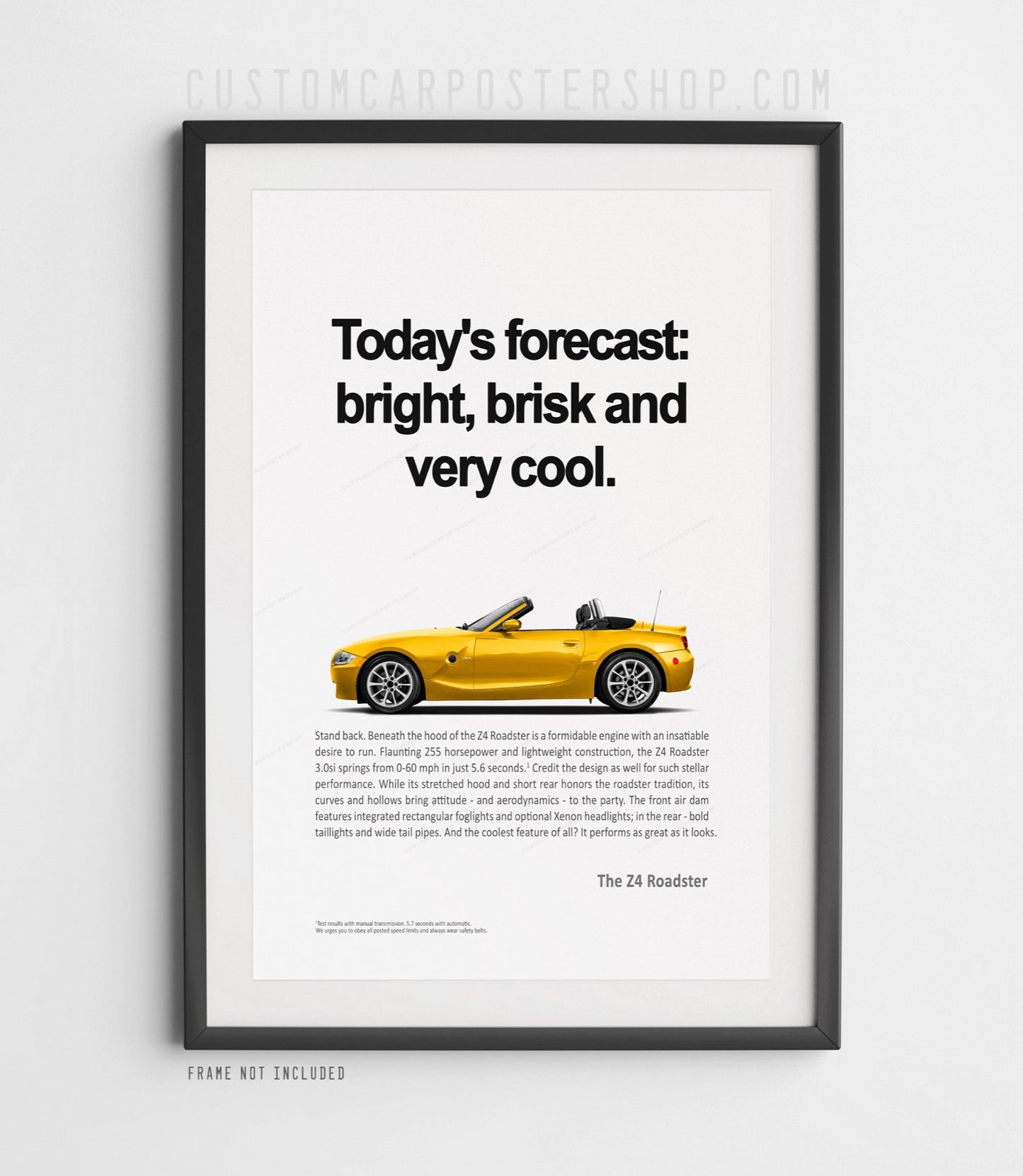 BMW Z4 (E85) Remastered Print Ad - Today's Forecast
