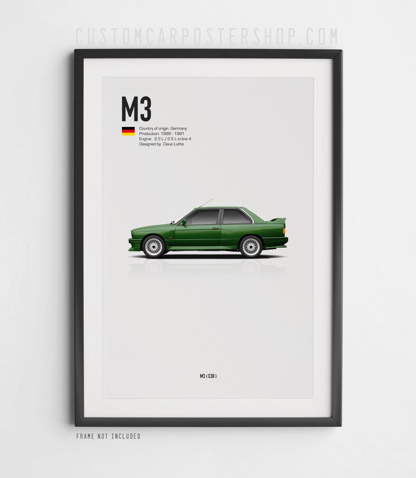 BMW M3 (E30) Poster (1986–1991)